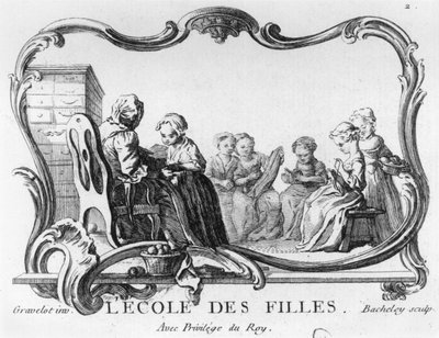 Girls School, the Sewing Class by Hubert Francois Gravelot